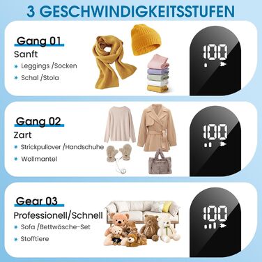 Електричний видалення ворсу NIWOHOM для одягу - 3 швидкості, 6-клинковий ніж, LED-дисплей, для всіх тканин