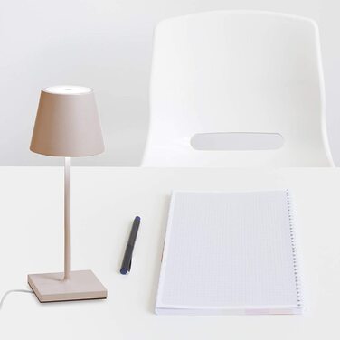 Zafferano Poldina Pro Mini - Бездротова LED-лампа для дому та вулиці, білий колір, регулювання яскравості, 30 см