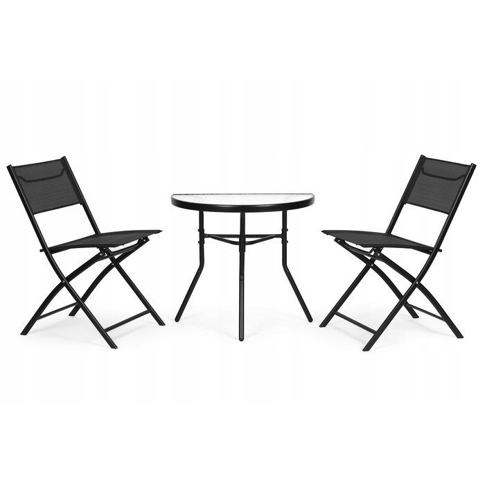 Комплект садових меблів Jumi Premium, метал, чорний, 3 предмети