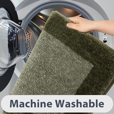 Килимок для ванної кімнати з антиковзаючим покриттям, 50 x 76 см, колір шалфейний