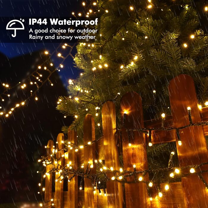 Гірлянда святкова на ялинку BrizLabs, 30 м, RGB, вологостійка, з таймером, димування, для внутрішнього та зовнішнього використання