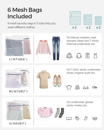 Кошик для білизни Songmics з кришкою, 90 л, сірий, з 2 змінними вкладами та 6 мішечками, плетений, для ванної кімнати, 33 x 46 x 60 см