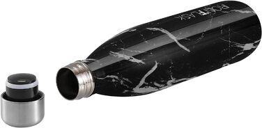 Ретро спортивна пляшка для води - 740 мл, нержавіюча сталь з вакуумною ізоляцією, гаряча холодна, з подвійними стінками, термокружка, металева пляшка Coca-Cola 25 унцій (740 мл) Чорна маркіна