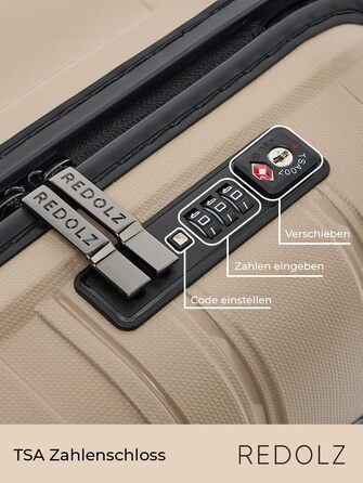Жорсткий чохол REDOLZ XL 77 см Легкий поліпропілен 4 подвійні котушки та TSA (Essentials 11)