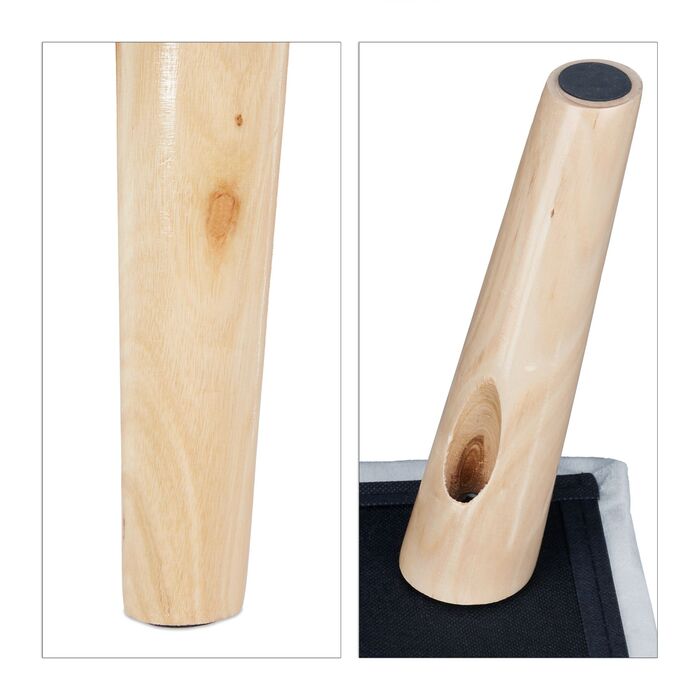 Relaxdays М'який пуф з місцем для зберігання