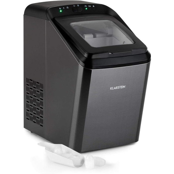 Машина для приготування льоду Klarstein Eiswürfelmaschine, 2.9 л, чорна, самоочищення
