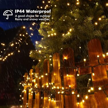 Гірлянда святкова на ялинку BrizLabs, 30 м, RGB, вологостійка, з таймером, димування, для внутрішнього та зовнішнього використання