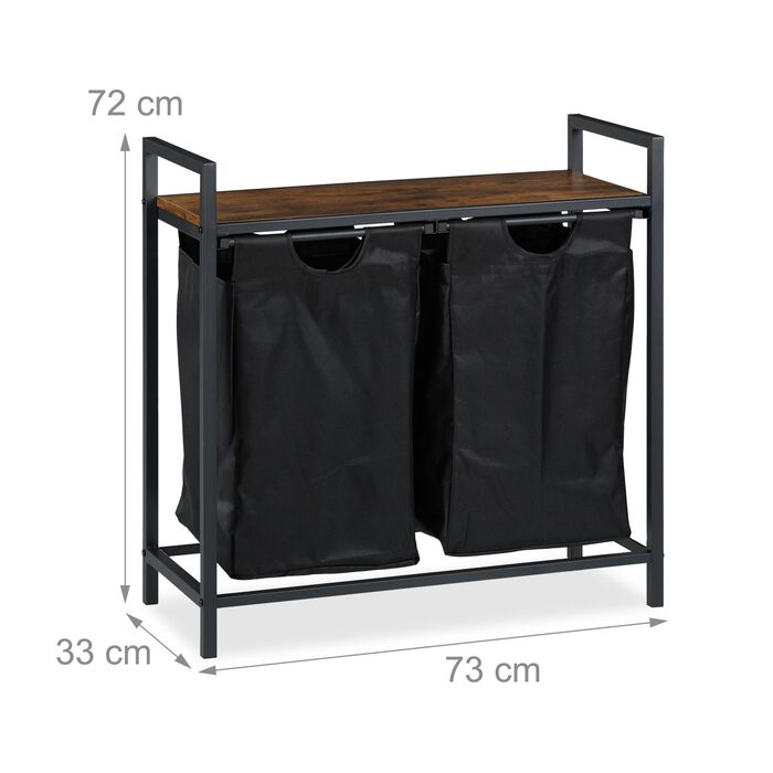 Сортувальник для білизни Relaxdays з полицею