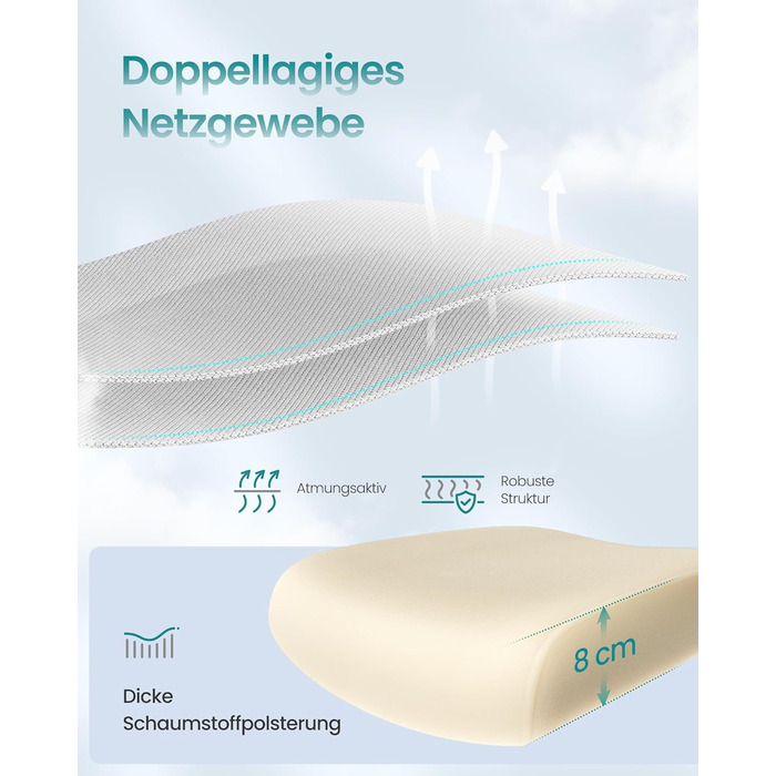 Офісне крісло SONGMICS з ергономічною спинкою з сітки, з регульованою підголівником та поперековою підтримкою, для дому та офісу, сірого кольору (OBN041G01)