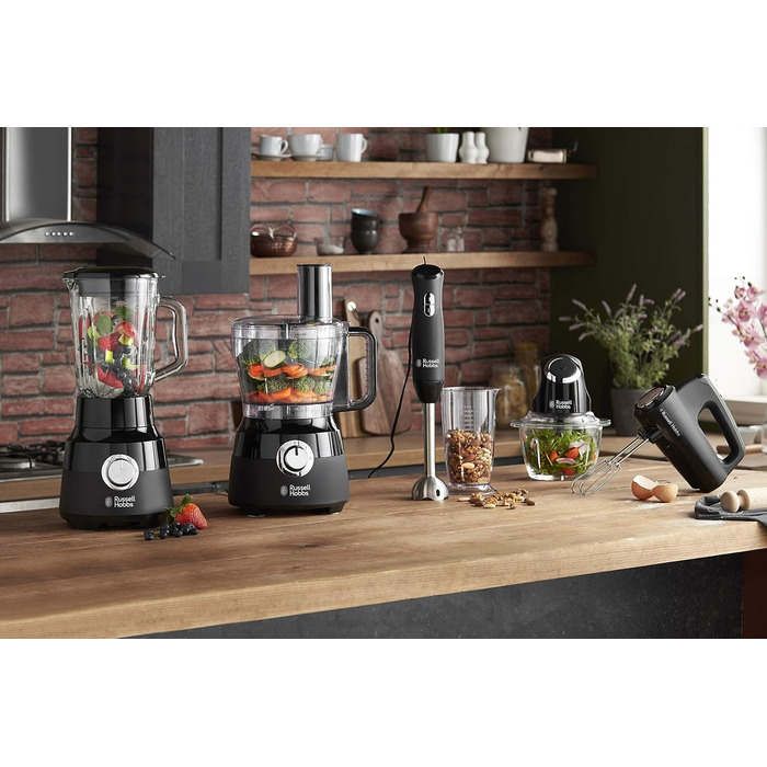 Міксер ручний електричний Russell Hobbs Desire 350W, чорний матовий - для тіста та збивання
