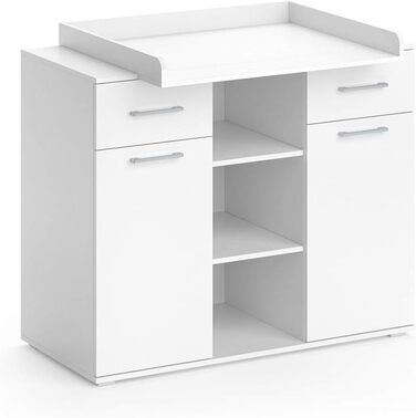 Комод-гойдалка Vicco Leonie з люлькою, білий, 113 x 100 см