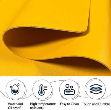 Набори на стіл, термостійкі, миючі, для кухні, обіднього столу, декор, чорні, 6 шт. (жовтий 6)