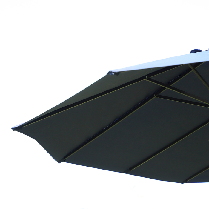Outsunny Parasol Garden Parasol Market Parasol Double Parasol Patio Parasol з ручним рукояткою синій овал 460 x 270 x 240 см
