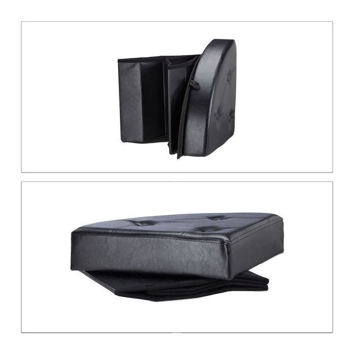 Relaxdays Кутовий пуф з місцем для зберігання