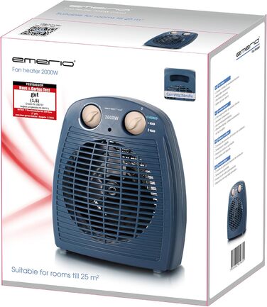 Портативний обігрівач Emerio FH-106737.2 Note 1.5 - 2000 Вт, 20 м², блакитний