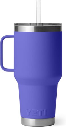 Термокружка YETI Rambler з кришкою-соломинкою, 1 л (35 oz), колір Ultra Marine Violet