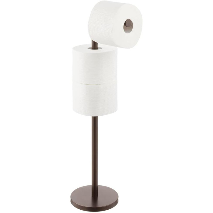 Окремий тримач для туалетного паперу mDesign-Сучасний тримач для рулонів паперу для ванної кімнати та гостьового туалету-стильний металевий тримач для туалетного паперу, стійкий до іржі- (бронза)