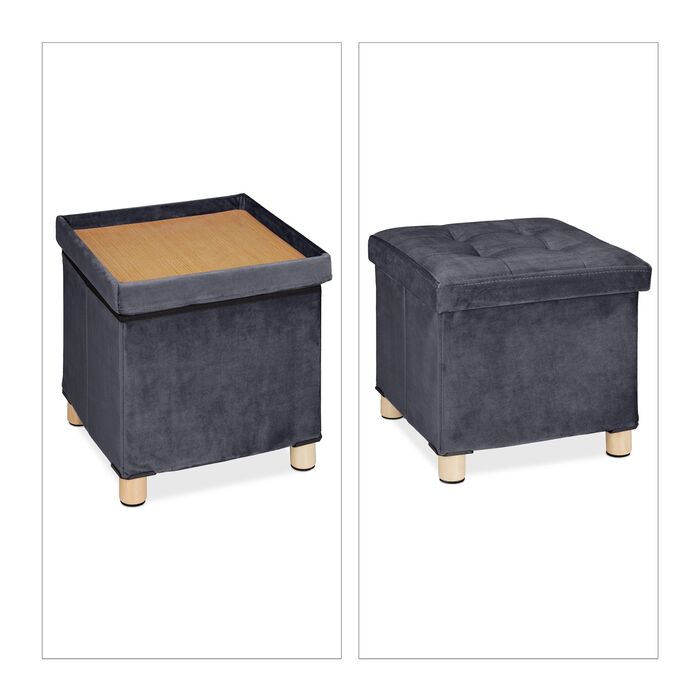 Зручний пуф Relaxdays з підспівателем