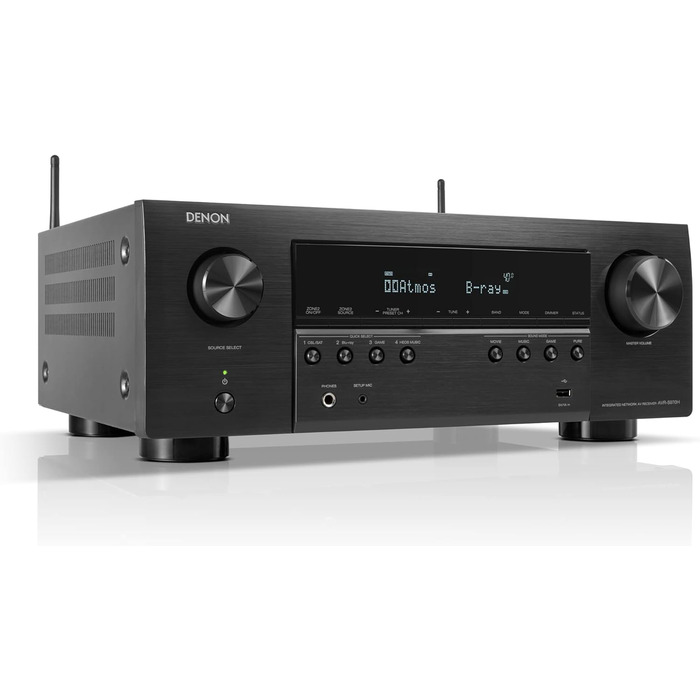 Канальний AV-ресивер Denon AVR-S970H, Dolby Atmos, 8K HDMI, Bluetooth, Wi-Fi, Alexa, Чорний, 7.2-