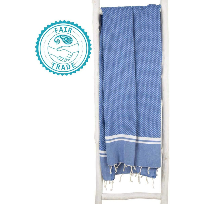 Рушник для хамаму ZusenZomer XXL SOUSSE 100x190 см-рушник для хамаму Фута пестемаль, пляжний рушник для сауни, великий і тонкий-100 високоякісний бавовняний рушник для хамаму (синій )