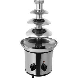 Шоколадний фонтан 4 яруси, з нержавіючої сталі, функція потоку, для вечірок, ресторанів, дому, 170W, білий, 21.5 x 45 см