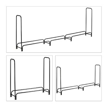 Стильна металева полиця для дров Relaxdays