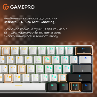 Механічна клавіатура GamePro Genesis Infinity  (MK130BW)  outemu swithes