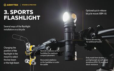 Налобний ліхтарик Armytek Wizard C2 Pro Max Cool White 4000 люмен