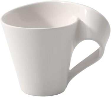 Кавовий сервіс Villeroy & Boch NewWave Premium, 8 предметів на 4 персони, білий, для кави, хвильовий дизайн, безпечний у посудомийній машині та мікрохвильовій печі