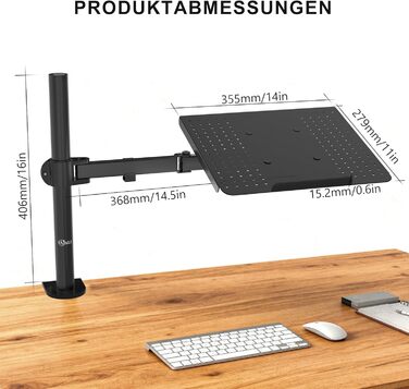 Підставка для ноутбука WALI на стіл - ергономічна, для 17