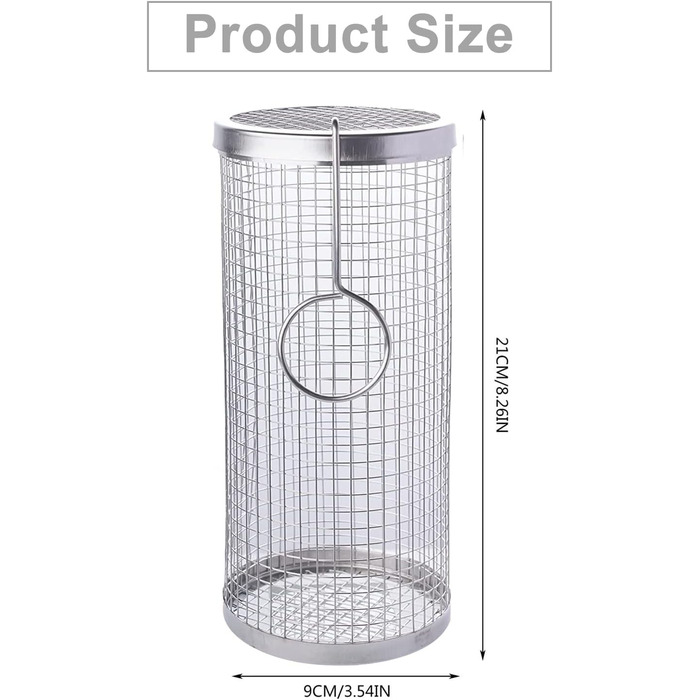 Кошик для гриля-гриля з 2 предметів з виделкою кошик для гриля з нержавіючої сталі кошик для гриля з ручкою, решітка для гриля для овочів на відкритому повітрі, решітка для барбекю кошик для гриля для картоплі фрі, риби, креветок ,предметів першої необхід