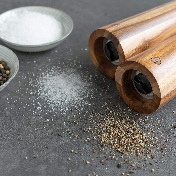 Набір млинів для солі і перцю Наварис - млин для спецій подрібнювач для спецій - дерев'яна сільничка для перцю-для подрібнення