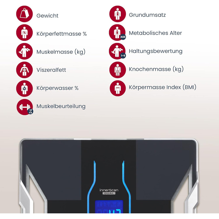 Шкала складу тіла TANITA RD-953, Bluetooth, Медична техніка, 10 показань, Чорний