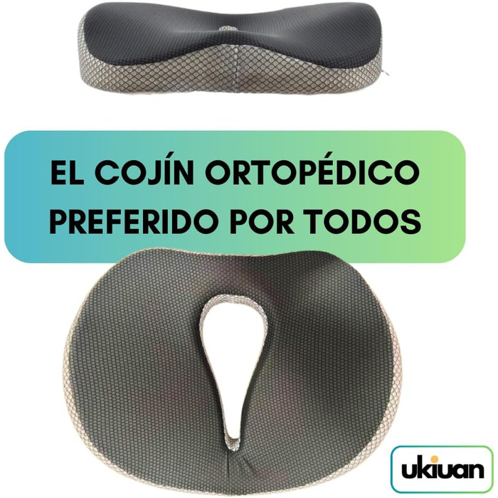 Ортопедична віскоеластична подушка для полегшення болю від геморою, ішіасу та болю куприка, висока щільність, ергономічний дизайн, знімний чохол, ідеальна для офісу, дому та подорожей