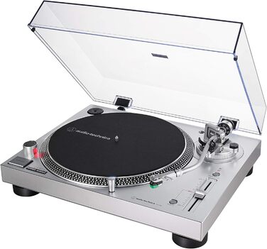 Програвач вінілу Audio-Technica LP120XUSB чорний, з прямим приводом, аналоговий та USB, комплект з карбоновою щіткою