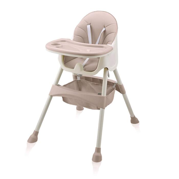 Дитячий стільчик Baby Vivo 2в1 - регульований, з підносом та кошиком, блакитний (рожевий)