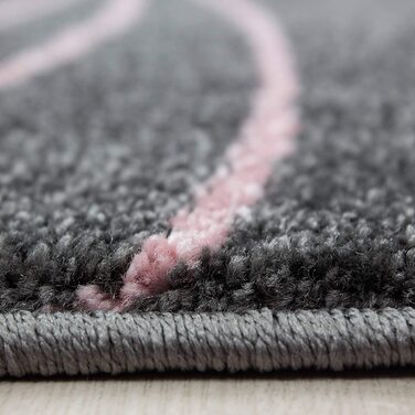 Дитячий килимок з коротким ворсом Падаюча зірка М'який м'який килимок для дитячої кімнати сіро-рожевий, Розмір (160 см круглої форми)