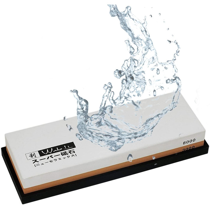 Wakoli Точилка для ножів 2-в-1 з алмазним шліфувальним каменем - 3000/8000 - для заточування та полірування ножів