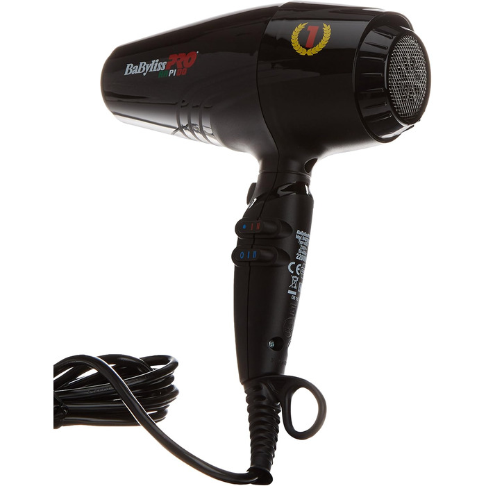 Фен Babyliss Pro BAB7000IE Rapido Ultra Light з генератором іонів, чорний