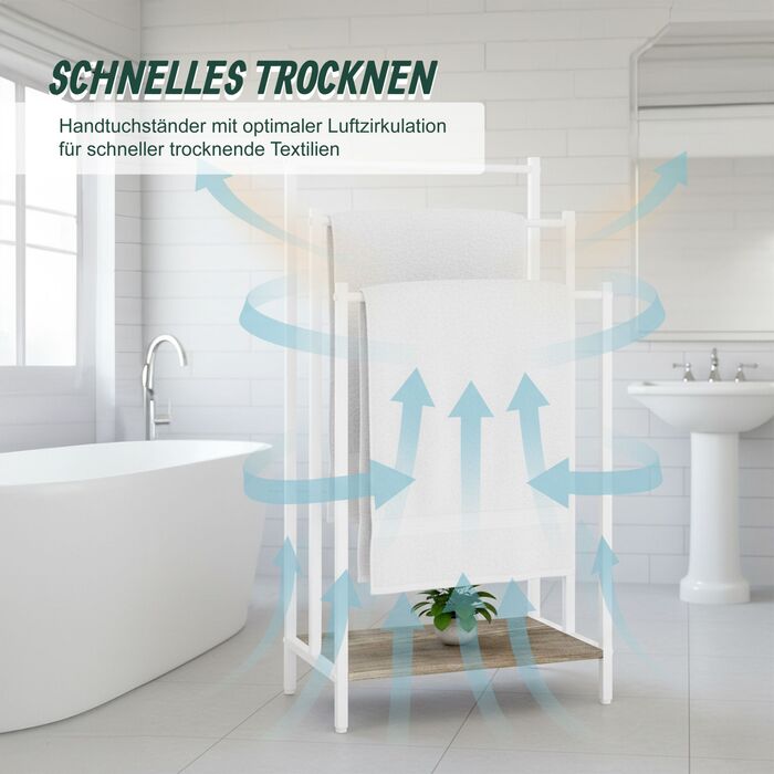 Підставка для рушників з полицею Relaxdays