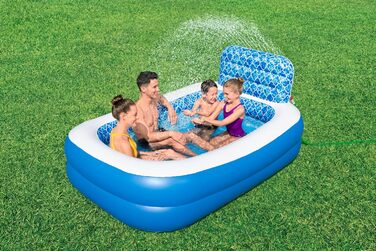 Басейн Bestway Family Waterfall Oasis з водяним розпилювачем, 229x152x96 см, синій