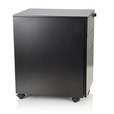 Контейнер на колесах COLOR OS I, метал, чорний колір з кодовим замком, hjh OFFICE