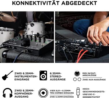 M-Audio Air 192|6: USB аудіоінтерфейс для запису в студійній якості з 2 XLR/Line входами + ПО