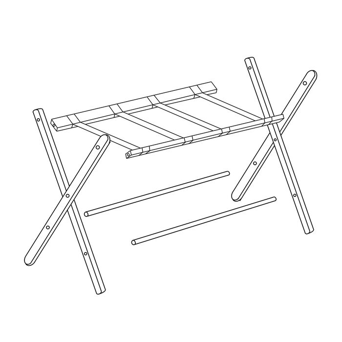 Набір з двох розкладних підставок для валіз Relaxdays