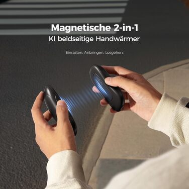 Електричні грілки для рук OCOOPA 2 шт., 10000mAh Powerbank, USB, 4 режими нагріву, до 58°C, для чоловіків, ідеально для гольфу, полювання та кемпінгу, UT3 PRO, чорний