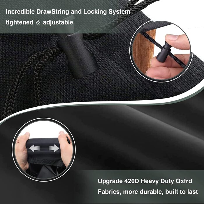 Водонепроникний чохол для садовой меблів RICHIE 170x95x70 см, Heavy Duty Oxford 420D, захист від УФ, для саду та патіо