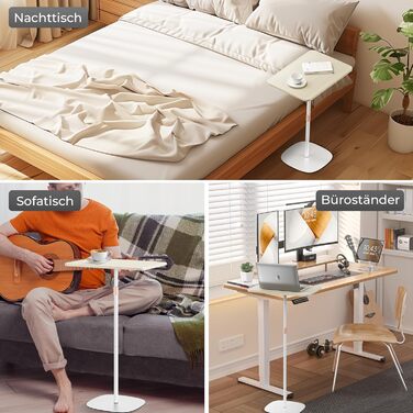 Регульований підставка для ноутбука, мобільний столик для дому, офісу та школи, білий