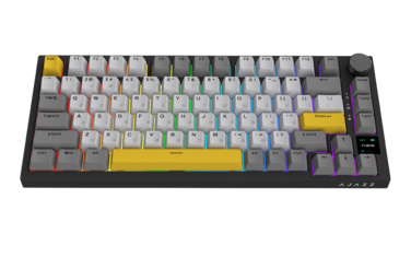 Бездротова механічна клавіатура Ajazz AK820 PRO 75% Flying Fish Switch Black RGB (AK820PRO-FF-BGY)