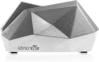 Тримач для серветок бетонний CONCRETTE 15,5 х 8 х 7,8 см - Диспенсер для серветок чорний матовий - Серветниця - Серветниця - Тримач для серветок - Тримач для серветок (сріблястий)