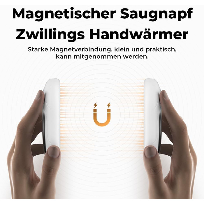 Електричні грілки для рук 2 шт. USB, 6000mAh, 3 режими нагріву, для кемпінгу, відпочинку на природі, офісу